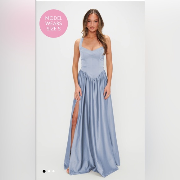 Show Me Your MuMu Dresses & Skirts - NWOT SHOW ME YOUR MUMU - Abigail Maxi Dress color: steel blue size: XL
